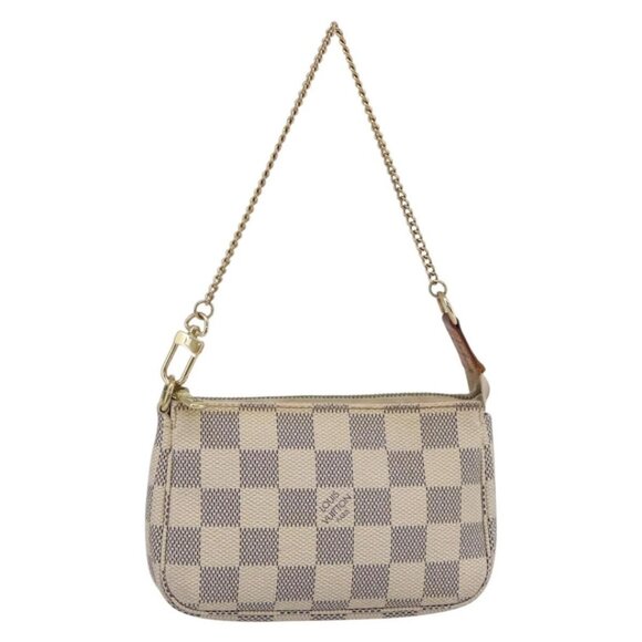 LOUIS VUITTON Damier Azur Mini Pochette Accessoires Pouch N63005 LV Auth 144622 - Picture 2 of 16